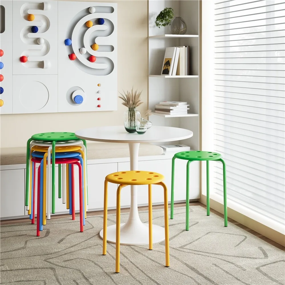 17.3in Plastic Stackable Stools, Portable Colorful Stack Nesting Stools, Decoration Round Chairs, Flexible Seating Pack of 5
17.3in Plastic Stackable Stools, Portable Colorful Stack Nesting Stools, Decoration Round Chairs, Flexible Seating Pack of 5