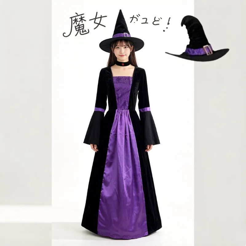 Plus Size S-5XL Witch Lolita Dress Halloween Cosplay Costume Gothic Medieval Party Outfit Women Stage Performance Uniform
Plus Size S-5XL Witch Lolita Dress Halloween Cosplay Costume Gothic Medieval Party Outfit Women Stage Performance Uniform