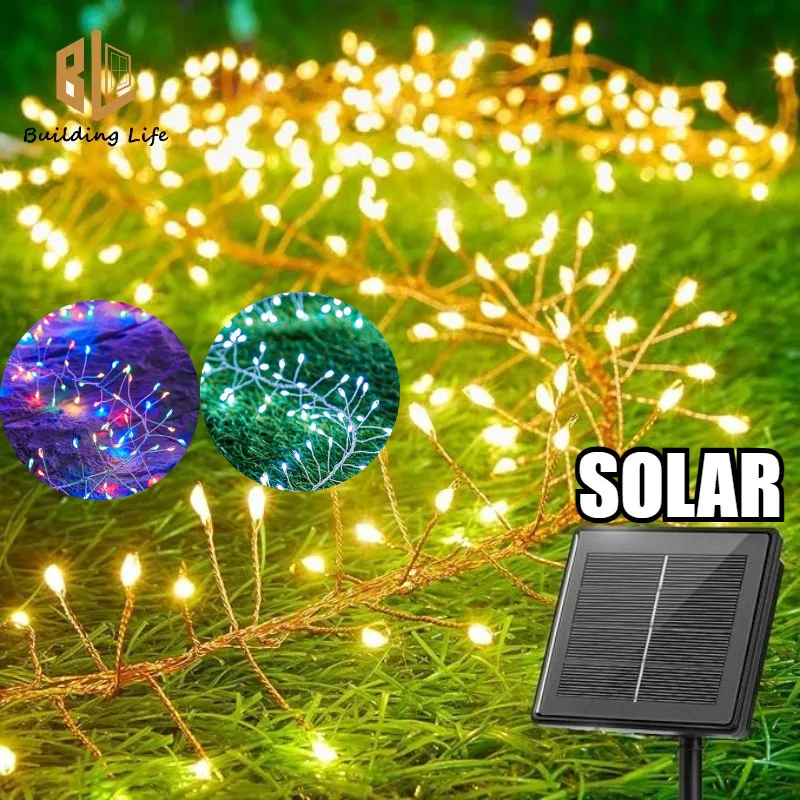 300LED Solar Fairy Lights Firecracker String Lights Solar Waterproof 8 Lighting Modes Outdoor Waterproof for Xmas Tree Garland
300LED Solar Fairy Lights Firecracker String Lights Solar Waterproof 8 Lighting Modes Outdoor Waterproof for Xmas Tree Garland