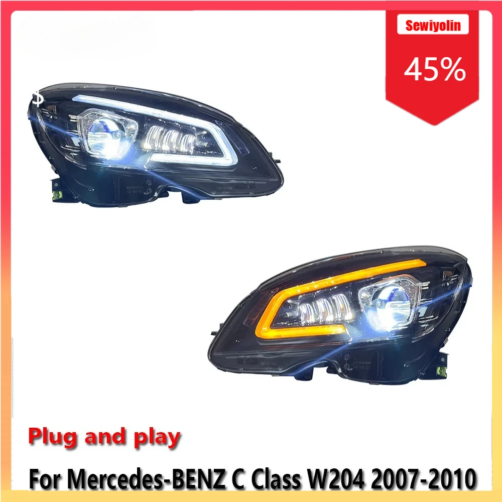 Автомобильные лампы в сборе для Benz C-Class W204 2007-2010, противотуманные фары DRL, стоп-сигнал поворота, лампа Plug and Play
Автомобильные лампы в сборе для Benz C-Class W204 2007-2010, противотуманные фары DRL, стоп-сигнал поворота, лампа Plug and Play