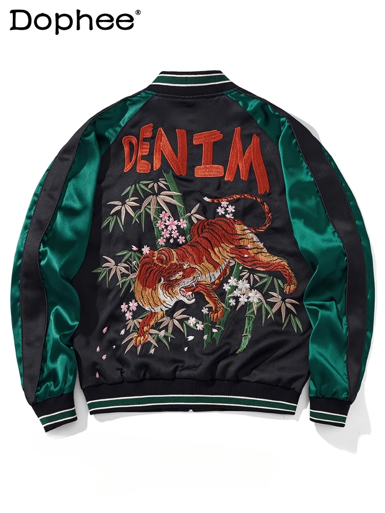2025 Spring and Autumn Tiger Embroidery Yokosuka Jackets Men's Retro Trendy Youth Personality Versatile Baseball Uniform Clothes
2025 Spring and Autumn Tiger Embroidery Yokosuka Jackets Men's Retro Trendy Youth Personality Versatile Baseball Uniform Clothes