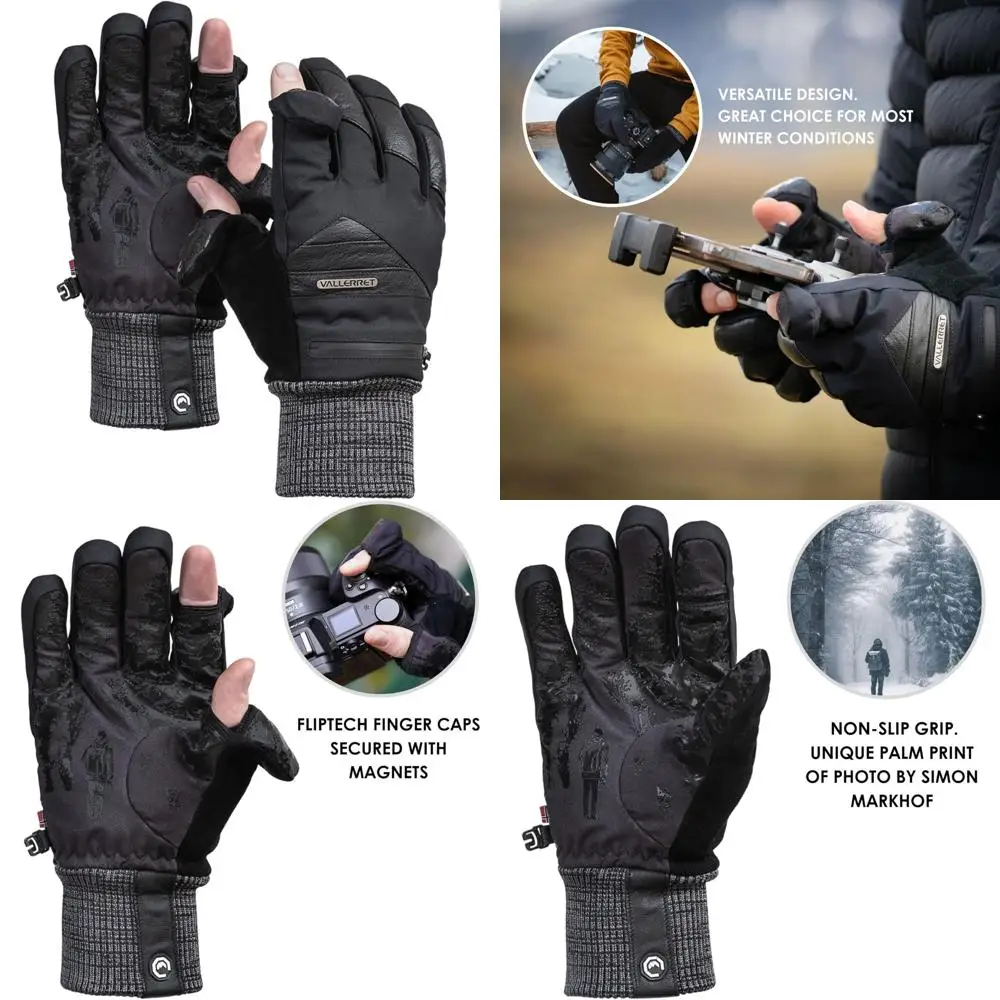 Photography Gloves with FlipTech Magnetic Finger Caps, Black, Professional Version 3, Enhanced Grip for Photo Enthusiasts
Photography Gloves with FlipTech Magnetic Finger Caps, Black, Professional Version 3, Enhanced Grip for Photo Enthusiasts