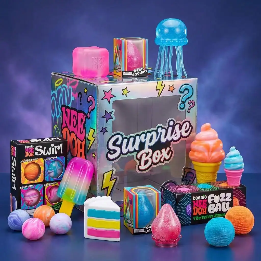 NeE D0h Mystery Surprise Box - Slow Rise Squishy Toys, Food & Ocean Themed Squeeze Toys, Anti-Stress Sensory Toys For ADHD & Anxiety, Perfect Party Favors, Classroom Prizes & Stocking Stuffers
NeE D0h Mystery Surprise Box - Slow Rise Squishy Toys, Food & Ocean Themed Squeeze Toys, Anti-Stress Sensory Toys For ADHD & Anxiety, Perfect Party Favors, Classroom Prizes & Stocking Stuffers