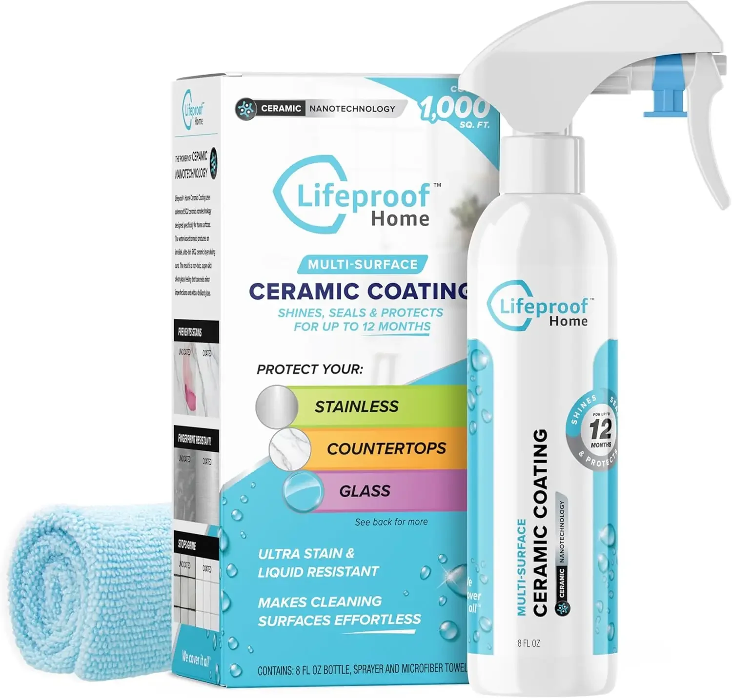 2025 New Lifeproof Ceramic Coating Spray Kit - Shine, Seal & Protect Kitchen & Bath Surfaces, Repels Stains & Grime
2025 New Lifeproof Ceramic Coating Spray Kit - Shine, Seal & Protect Kitchen & Bath Surfaces, Repels Stains & Grime