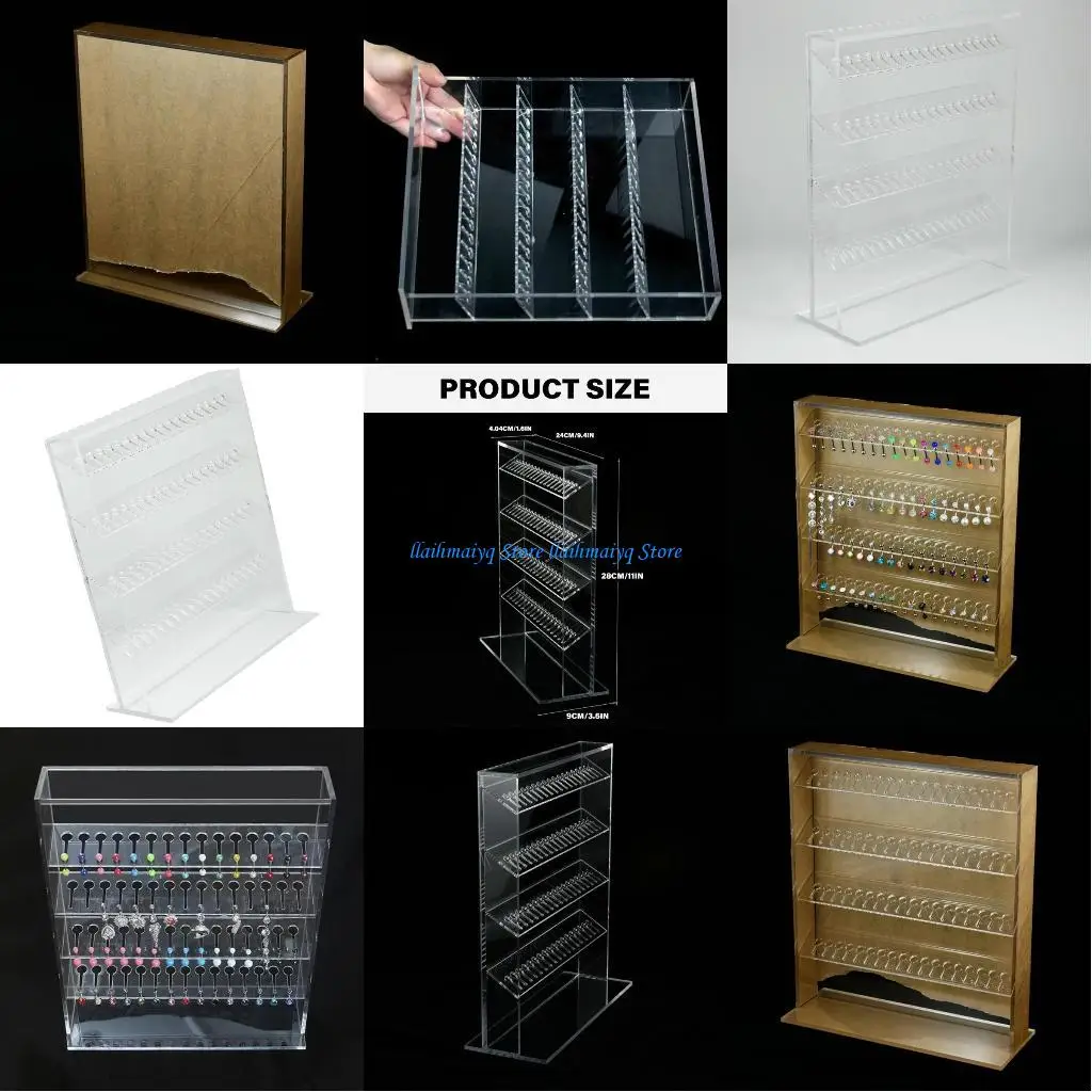 573B Transparent Piercing Jewelry Showcase Board Acrylic Accessories Display Stand Multilayer Earrings Necklaces
573B Transparent Piercing Jewelry Showcase Board Acrylic Accessories Display Stand Multilayer Earrings Necklaces