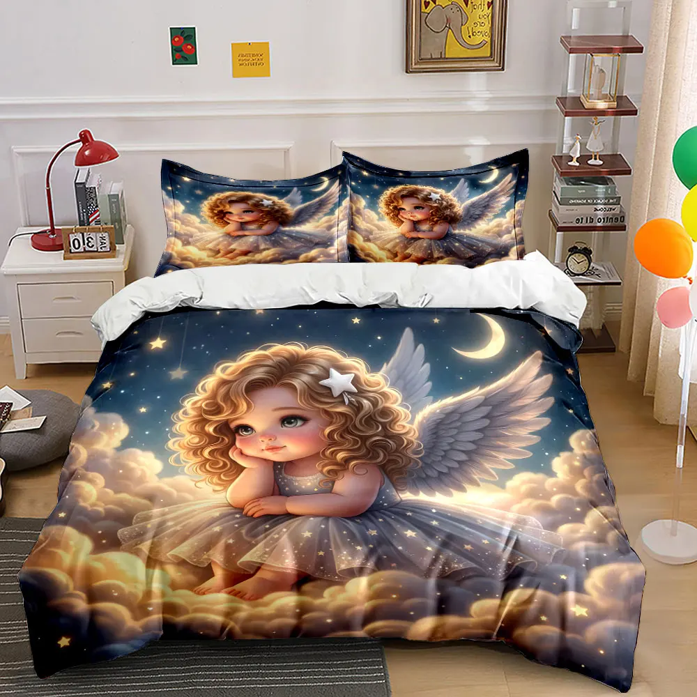 Dreamy little angel with golden curls Print Soft Comfortable Duvet Cover Bedding Set Included 1*Duvet Cover 2*Pillowcases
Dreamy little angel with golden curls Print Soft Comfortable Duvet Cover Bedding Set Included 1*Duvet Cover 2*Pillowcases