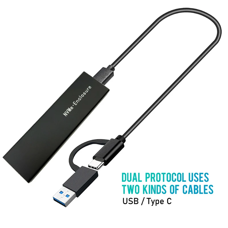 Двойной протокол M2 SSD чехол для NVME PCI-E NGFF SATA M.2 SSD корпус M.2 к USB 3,1 SSD адаптер RTL9210B чип с OTG кабелем
Двойной протокол M2 SSD чехол для NVME PCI-E NGFF SATA M.2 SSD корпус M.2 к USB 3,1 SSD адаптер RTL9210B чип с OTG кабелем
