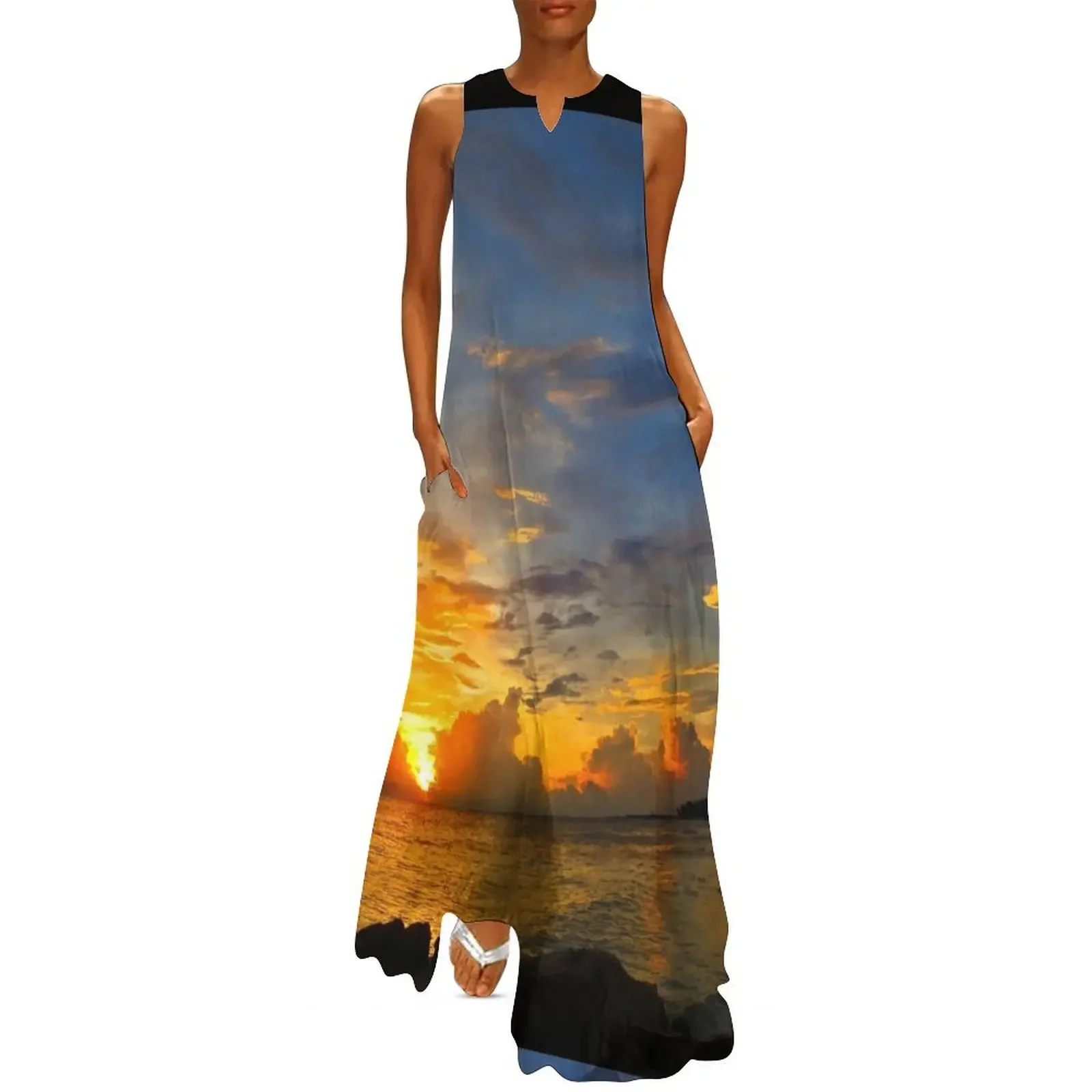 Sunset In Paradise - Beach Photography by Sharon Cummings Long Dress loose women's dress Cocktail of dresses Dress
Sunset In Paradise - Beach Photography by Sharon Cummings Long Dress loose women's dress Cocktail of dresses Dress