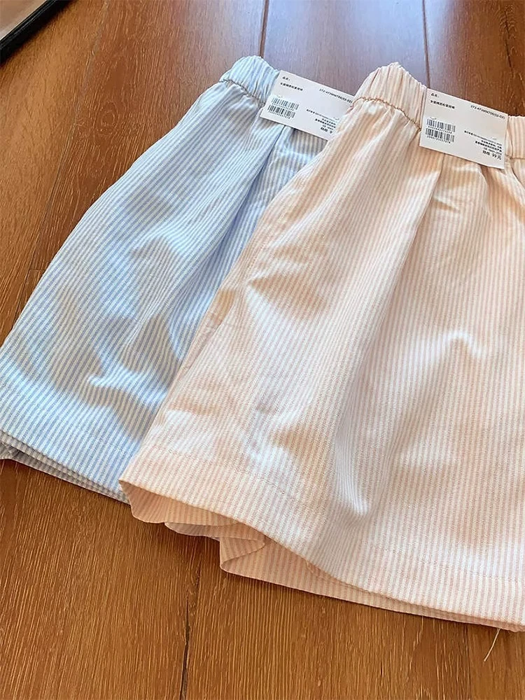 plus Size 300 Pounds Korean Style Striped Sleepwear Women Summer Outdoor Wear Simple Comfortable Home Wide Leg Shorts
plus Size 300 Pounds Korean Style Striped Sleepwear Women Summer Outdoor Wear Simple Comfortable Home Wide Leg Shorts