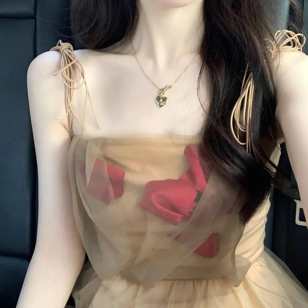 Women Dress Summer Korean Sweet Lace Chiffon Ball Gown Strapless Sleeveless Floral Women Dress All-match Small Fresh
Women Dress Summer Korean Sweet Lace Chiffon Ball Gown Strapless Sleeveless Floral Women Dress All-match Small Fresh