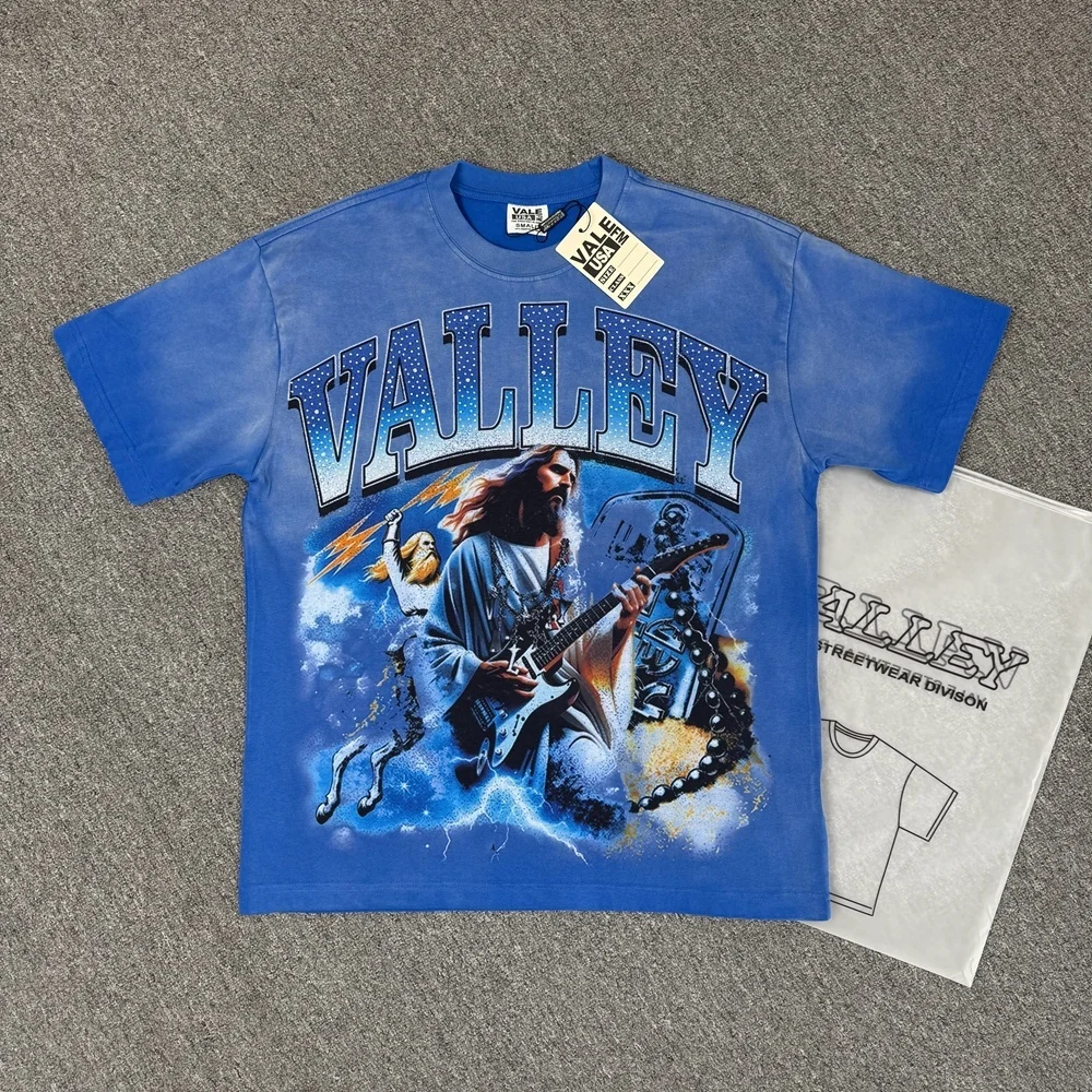 Vale/Valley American-Style Trendy Brand Direct-Print Washed Vintage Loose-Fit Pure Cotton Short-Sleeve T-Shirt for Men High-End Version
Vale/Valley American-Style Trendy Brand Direct-Print Washed Vintage Loose-Fit Pure Cotton Short-Sleeve T-Shirt for Men High-End Version