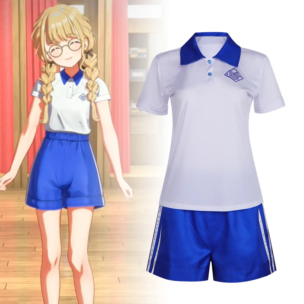 Костюм для косплея колледжа идола, такой же стиль, как игра, гимнастическая форма, летний спортивный костюм для ролевых игр 
Костюм для косплея колледжа идола, такой же стиль, как игра, гимнастическая форма, летний спортивный костюм для ролевых игр