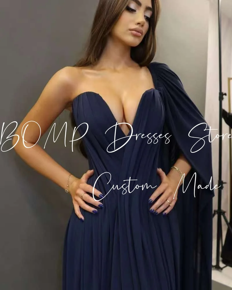 BOMP Элегантное темно-синее вечернее платье без бретелек плиссированная куртка с драпировкой трапециевидной формы со шлейфом атласное вечернее платье для торжественных случаев на заказ 
BOMP Элегантное темно-синее вечернее платье без бретелек плиссированная куртка с драпировкой трапециевидной формы со шлейфом атласное вечернее платье для торжественных случаев на заказ