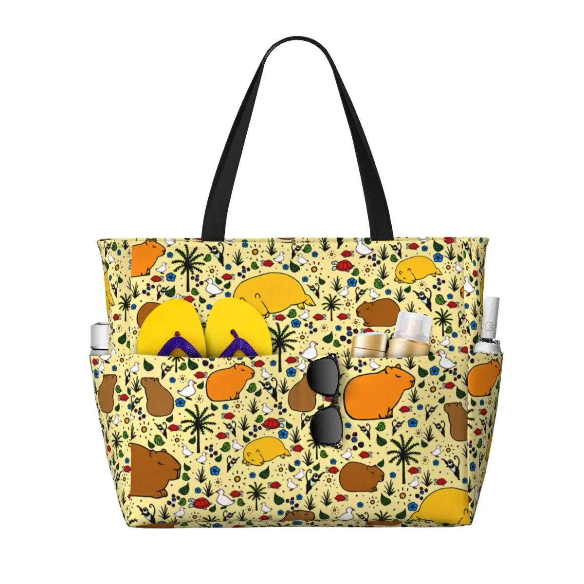 Custom Cute Capybara Pattern Beach Tote Bag Women Large Compartment Gym Beach Travel Bags
Custom Cute Capybara Pattern Beach Tote Bag Women Large Compartment Gym Beach Travel Bags