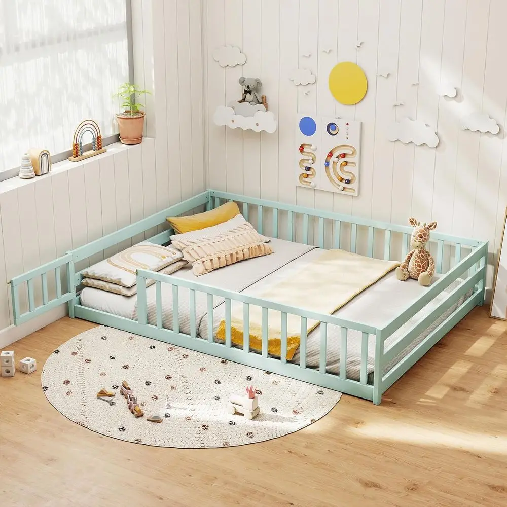 Full-Size Wooden Floor Bed with Door & Entrance, Montessori Bed with Full-Length Safety Guardrails, Door, Wooden Montessori Floo
Full-Size Wooden Floor Bed with Door & Entrance, Montessori Bed with Full-Length Safety Guardrails, Door, Wooden Montessori Floo