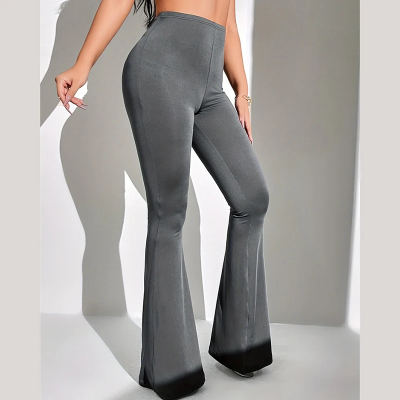 Women's elastic yoga pants elastic waist tight to lift the buttocks sexy pants Slim gray summer thin section flared pants
Women's elastic yoga pants elastic waist tight to lift the buttocks sexy pants Slim gray summer thin section flared pants