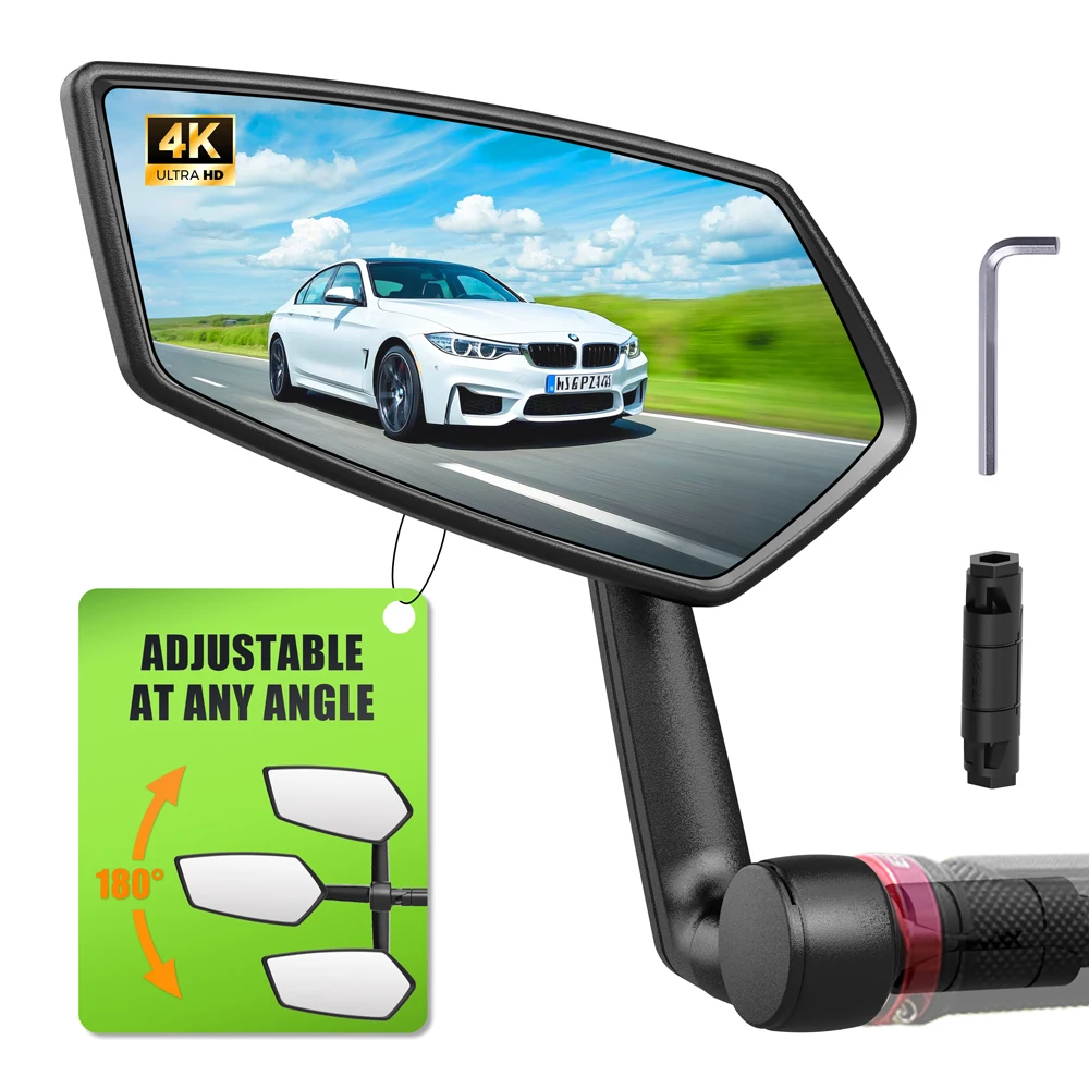 RBRL Bicycle Rearview Mirror MTB Handlebar End Mirror HD Wide Angle Extended Durable Bike Side Mirrors for Electric Scooter
RBRL Bicycle Rearview Mirror MTB Handlebar End Mirror HD Wide Angle Extended Durable Bike Side Mirrors for Electric Scooter