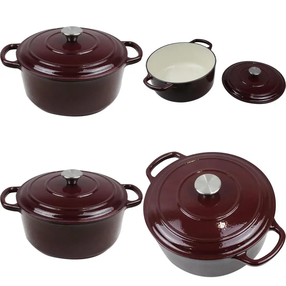 Чугунная эмалированная кастрюля/жаровня/духовка 7 кварт. с крышкой, цвет Мерло
Чугунная эмалированная кастрюля/жаровня/духовка 7 кварт. с крышкой, цвет Мерло