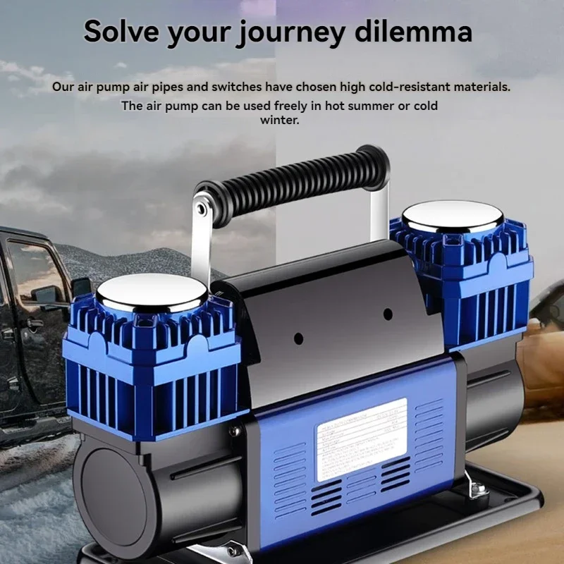 Upgrade Electric Vehicle Mounted Dual Cylinder Inflation Pump 12V Desert Off-road SUV Truck Agricultural Vehicle Tire Inflation
Upgrade Electric Vehicle Mounted Dual Cylinder Inflation Pump 12V Desert Off-road SUV Truck Agricultural Vehicle Tire Inflation