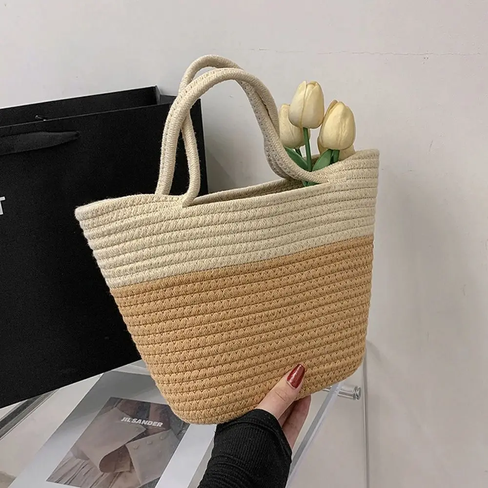 Large Capacity Women Tote Bag Cosmetic Bag Patchwork Korean Style Ins Weave Handbag Large Wrist Bag Streetwear
Large Capacity Women Tote Bag Cosmetic Bag Patchwork Korean Style Ins Weave Handbag Large Wrist Bag Streetwear