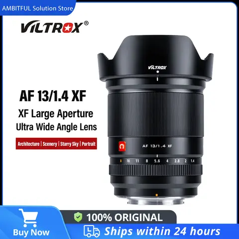 เลนส์ Viltrox 13 มม. F1.4 Fuji X ออโต้โฟกัส มุมกว้างพิเศษ รูรับแสงกว้าง APS-C สำหรับกล้อง Fujifilm XF Mount X-T4 T100 VLOG วิดีโอ