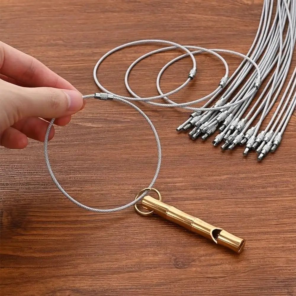 Брелок из серебряной проволоки, кабельная петля, металлический нейлоновый винт с замком, брелоки из нержавеющей стали, прочные брелки из нержавеющей стали 
Брелок из серебряной проволоки, кабельная петля, металлический нейлоновый винт с замком, брелоки из нержавеющей стали, прочные брелки из нержавеющей стали