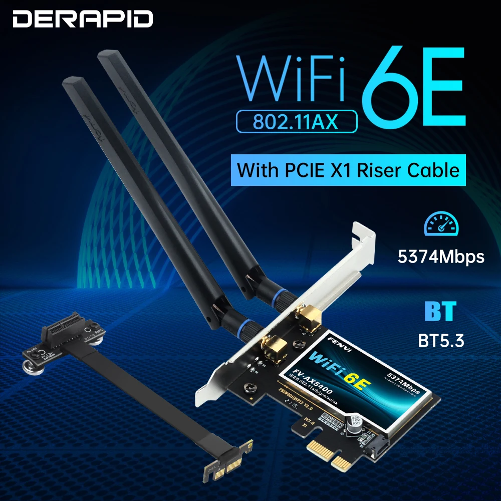 WiFi6E AX210 Bluetooth 5.3 Трехдиапазонная карта Wi-Fi 802.11AX PCI-E Адаптер беспроводной сетевой карты ПК с аксессуарами AX210/AX200
WiFi6E AX210 Bluetooth 5.3 Трехдиапазонная карта Wi-Fi 802.11AX PCI-E Адаптер беспроводной сетевой карты ПК с аксессуарами AX210/AX200