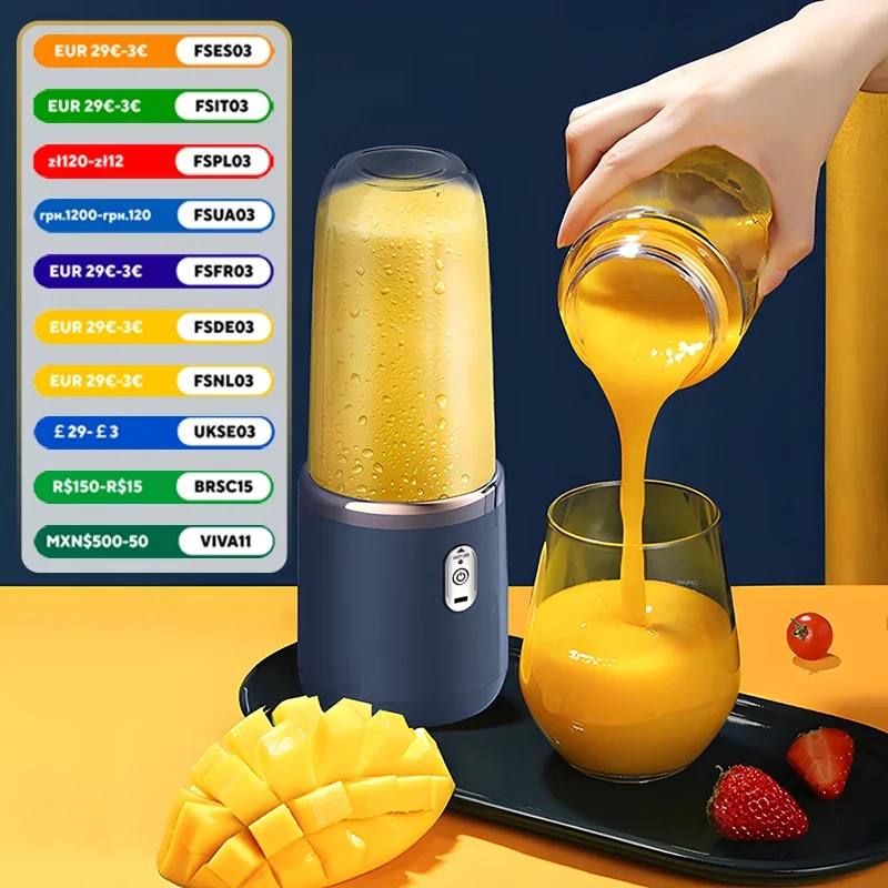 Portable 6 Blades Multifunction Blender Smoothie Blender CrushCup Food Processor
Portable 6 Blades Multifunction Blender Smoothie Blender CrushCup Food Processor