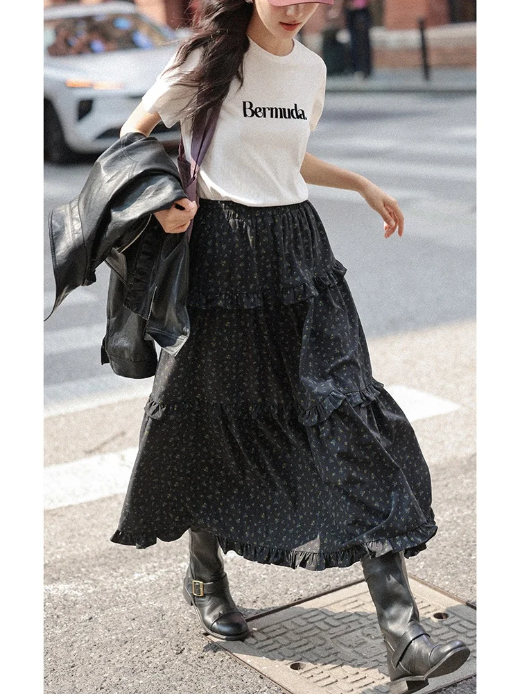 Bla Floral ter Ne Dr Women's Spring Summer Casual Loose Fit A-Line Skirt High Waist Layered Design Beautiful
Bla Floral ter Ne Dr Women's Spring Summer Casual Loose Fit A-Line Skirt High Waist Layered Design Beautiful