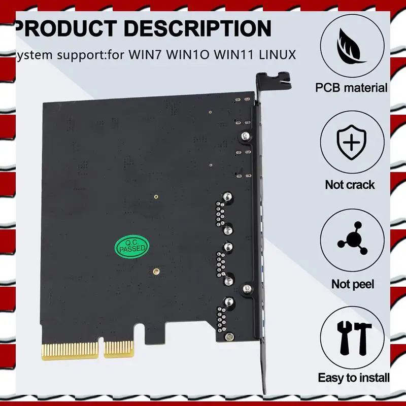 T35C USB3.2 Expansion Card GEN2 10Gbps PCI-E 4X Adapter Card Portable TYPE-C Type-A Dual Chip Board
T35C USB3.2 Expansion Card GEN2 10Gbps PCI-E 4X Adapter Card Portable TYPE-C Type-A Dual Chip Board