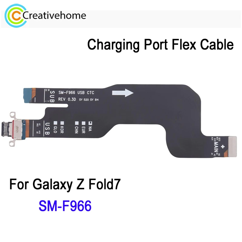 Fold7 Charging Port Flex Cable For Samsung Galaxy Z Fold 7 SM-F966, USB Charging Port To Mainboard Connection Cable Replacement
Fold7 Charging Port Flex Cable For Samsung Galaxy Z Fold 7 SM-F966, USB Charging Port To Mainboard Connection Cable Replacement