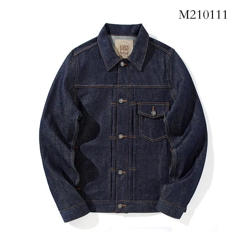 15oz Selvedge 100% Cotton Raw Denim Red Edge Thick Stiff Denim Jackets for Men American Vintage Style Unwashed Denim Jacket
15oz Selvedge 100% Cotton Raw Denim Red Edge Thick Stiff Denim Jackets for Men American Vintage Style Unwashed Denim Jacket