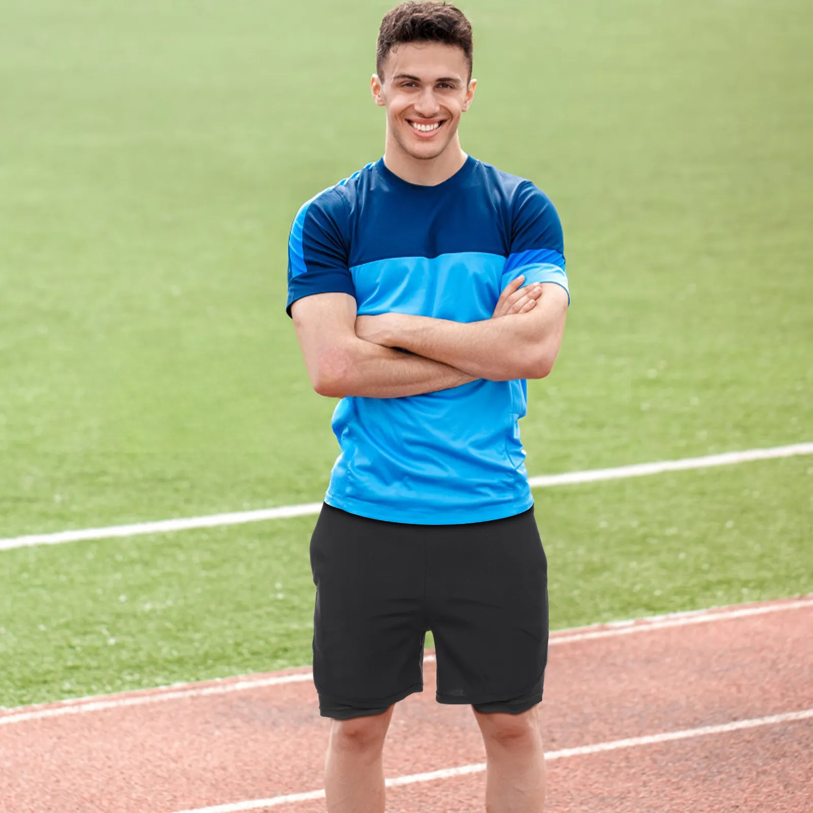 2Pairs Men Running Shorts Quick Dry Breathable Athletic Workout Shorts with Zipper Pocket Liner Drawstring Waist for Gym Jogging
2Pairs Men Running Shorts Quick Dry Breathable Athletic Workout Shorts with Zipper Pocket Liner Drawstring Waist for Gym Jogging