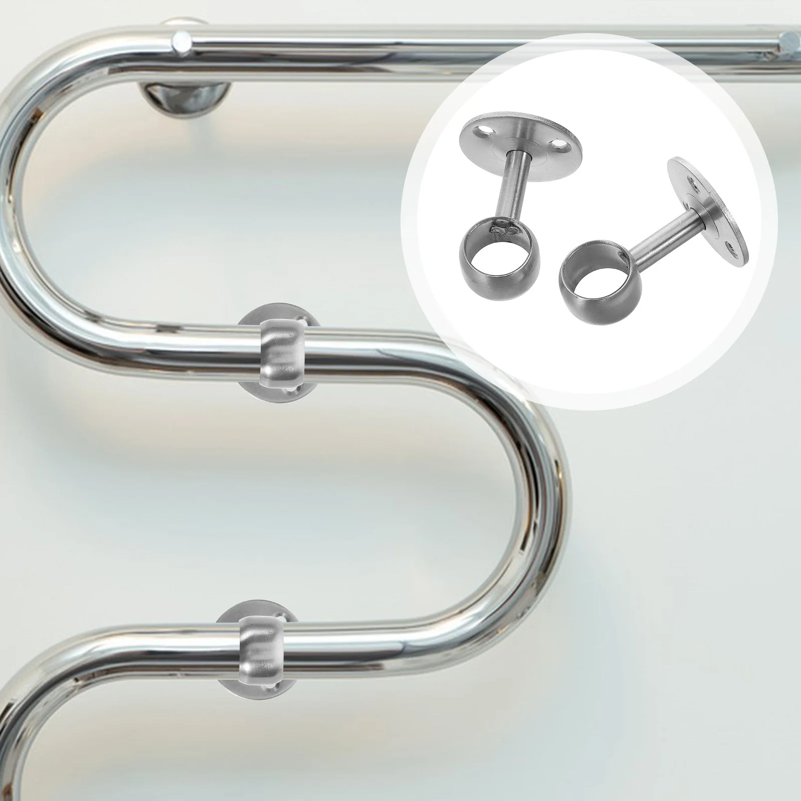 2pcs Stainless Steel Curtain Rod Holders Wall Ceiling Mount Heavy Duty Closet Rod End Supports Bracket For Shower Wardrobe 
2pcs Stainless Steel Curtain Rod Holders Wall Ceiling Mount Heavy Duty Closet Rod End Supports Bracket For Shower Wardrobe