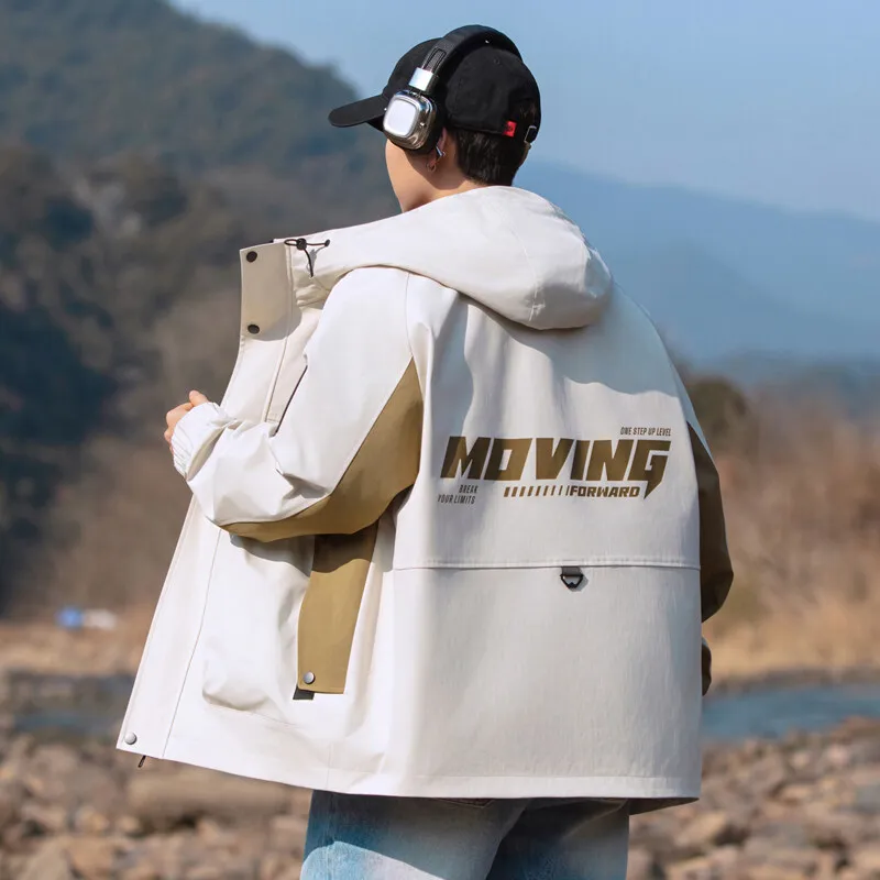 Fashion 2025 Spring Autumn Casual Hooded Jackets Men's Youth Streetwear Loose Cargo Coat Outdoor Zipper Windbreak Tops Clothing
Fashion 2025 Spring Autumn Casual Hooded Jackets Men's Youth Streetwear Loose Cargo Coat Outdoor Zipper Windbreak Tops Clothing
