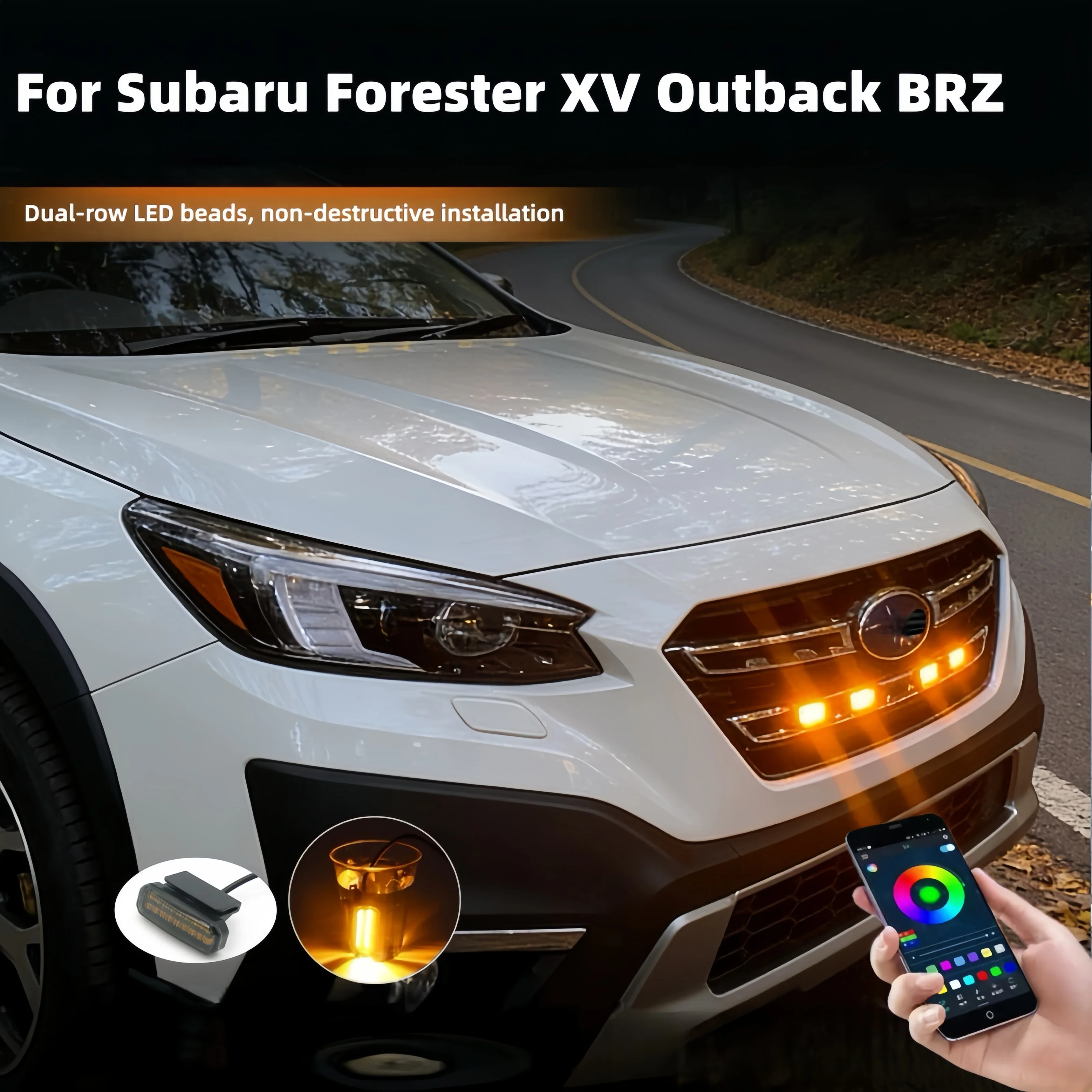 Светодиодная подсветка передней решетки для Subaru Forester XV Outback BRZ, дневные ходовые огни, лампы для колесных арок, для внедорожников, 12В
Светодиодная подсветка передней решетки для Subaru Forester XV Outback BRZ, дневные ходовые огни, лампы для колесных арок, для внедорожников, 12В