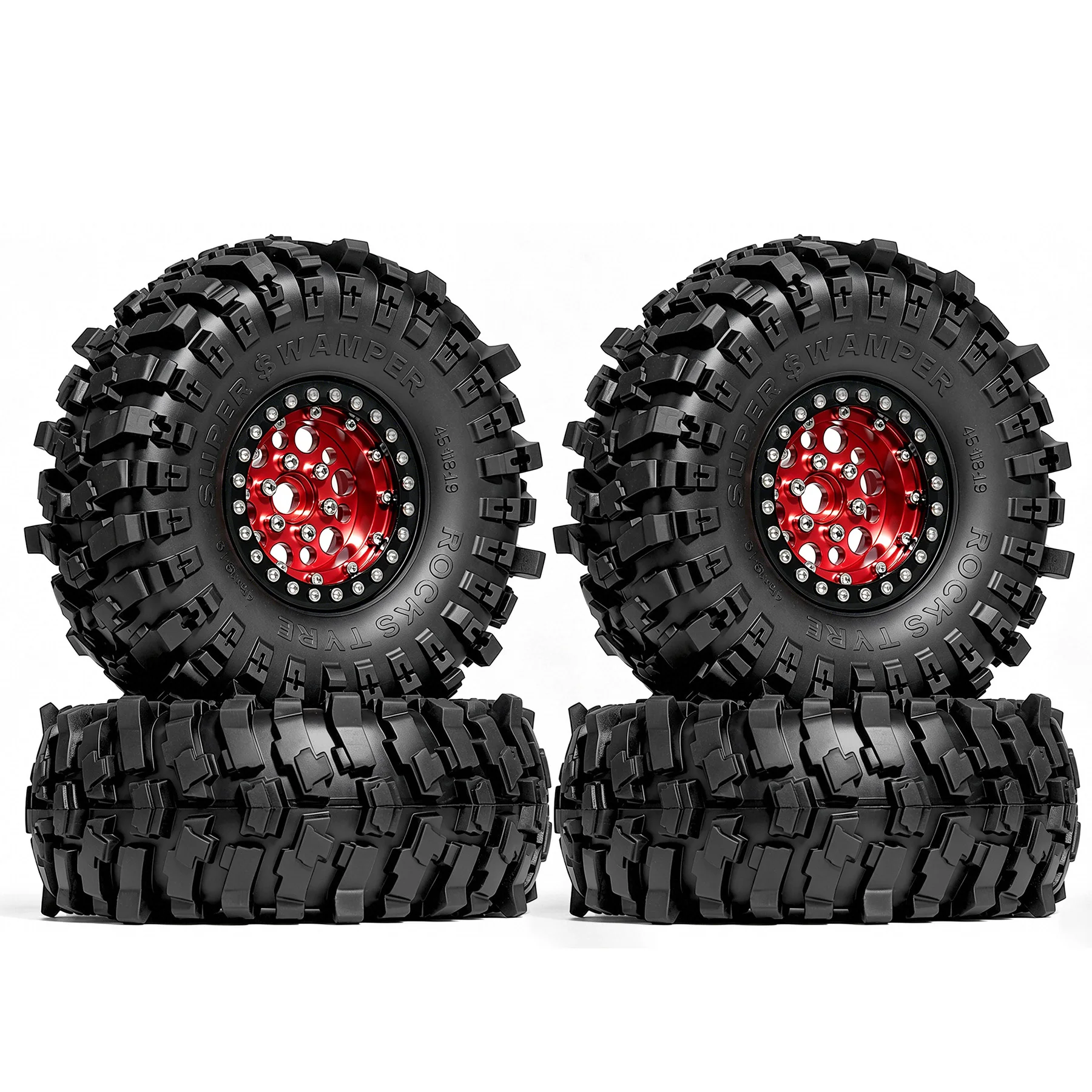 4pcs 1.9 in Wheel Tires for 1/10 TRX4 TRX6 SCX10 SCX10 II 90046 SCX10 III AXI03007 Gen7/8 D90 VS4-10 RC Crawler Car
4pcs 1.9 in Wheel Tires for 1/10 TRX4 TRX6 SCX10 SCX10 II 90046 SCX10 III AXI03007 Gen7/8 D90 VS4-10 RC Crawler Car
