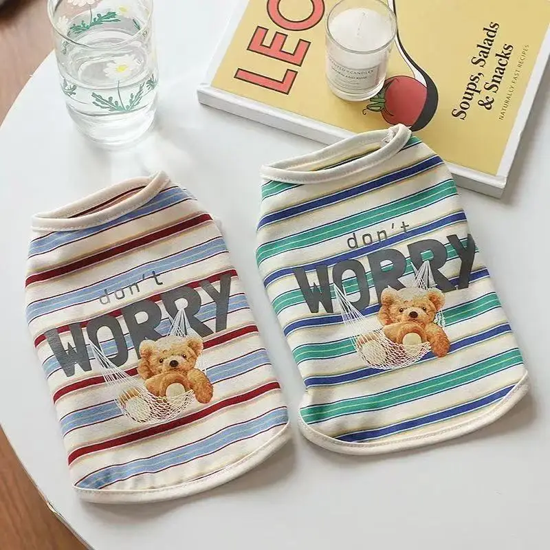 Cartoon Bear Dog Clothes Cute Cotton Pet Striped Bear T-Shirt Striped Bear Vest for Puppy Small and Medium Dog Shih Tzu XS-XXL
Cartoon Bear Dog Clothes Cute Cotton Pet Striped Bear T-Shirt Striped Bear Vest for Puppy Small and Medium Dog Shih Tzu XS-XXL