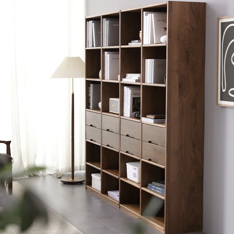 Black walnut bookshelf Red oak bookcase Floor-to-ceiling open solid wood shelf Minimalist Chinese bookshelf
Black walnut bookshelf Red oak bookcase Floor-to-ceiling open solid wood shelf Minimalist Chinese bookshelf