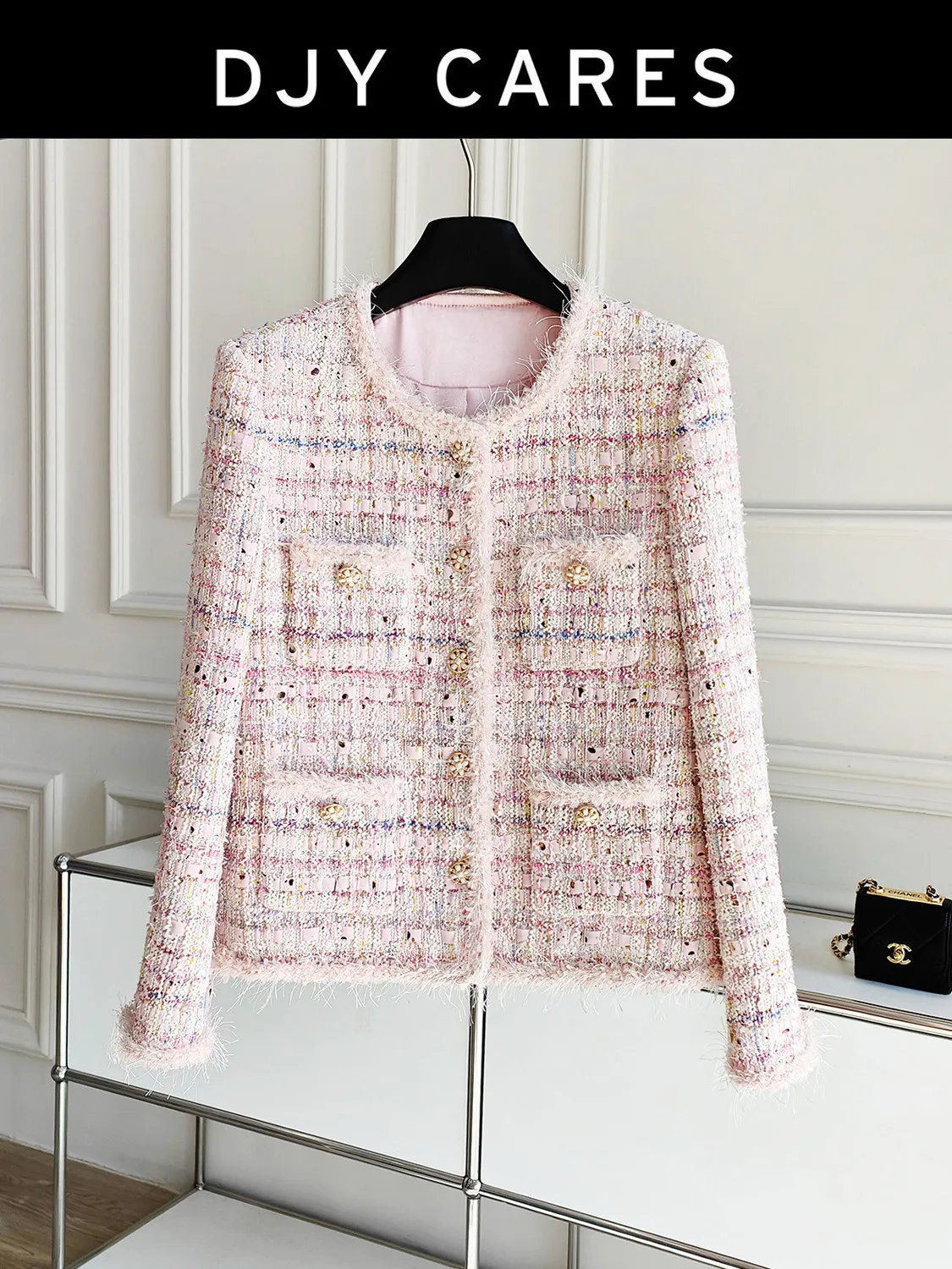 Новая тканая розовая куртка из пряжи с цветочным принтом в стиле перьев, милый топ большого размера
Новая тканая розовая куртка из пряжи с цветочным принтом в стиле перьев, милый топ большого размера