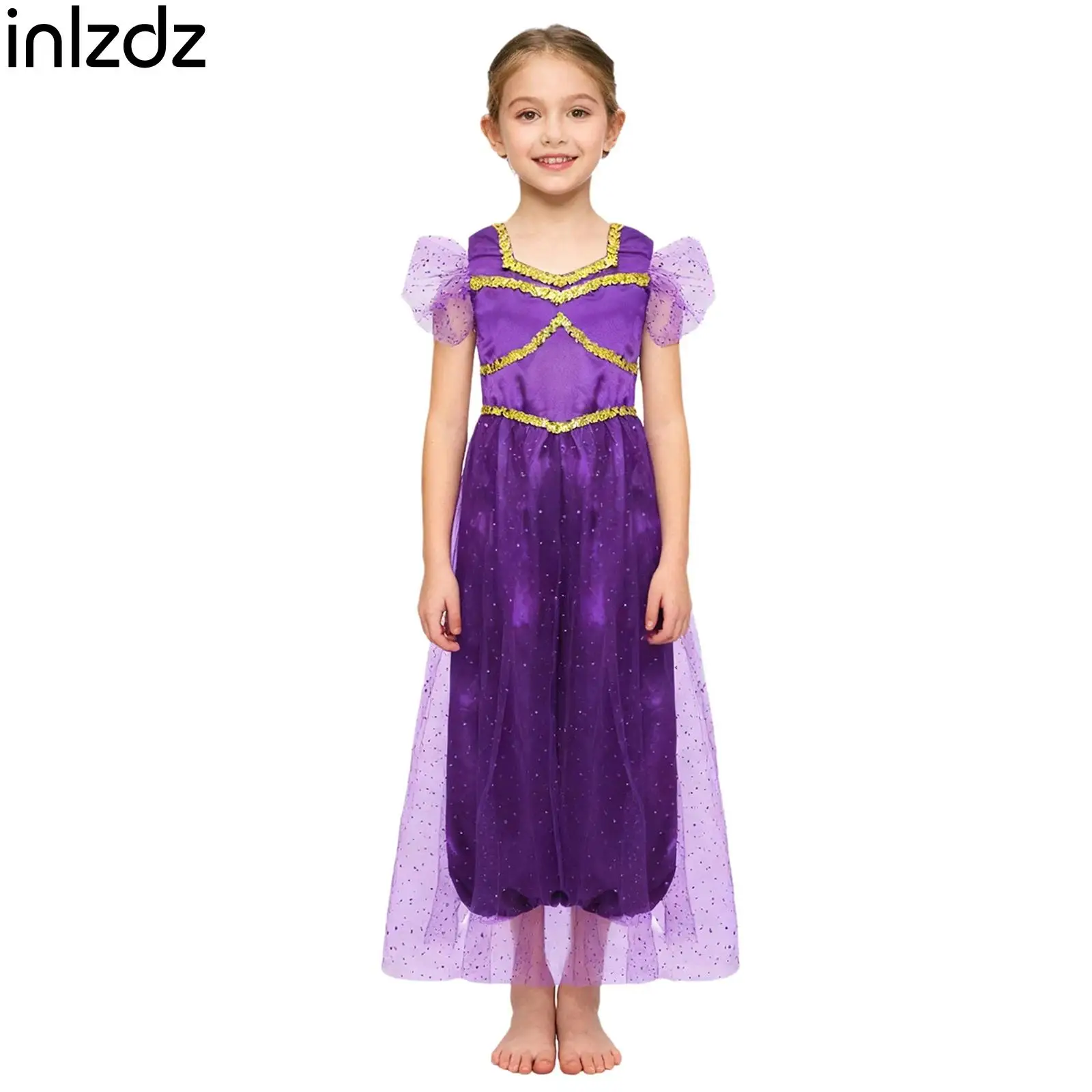 New Girls Halloween Arabian Princess Fancy Costume Animated Movie Character Role Play Costume Dress Up Party Sequins Bodysuit
New Girls Halloween Arabian Princess Fancy Costume Animated Movie Character Role Play Costume Dress Up Party Sequins Bodysuit