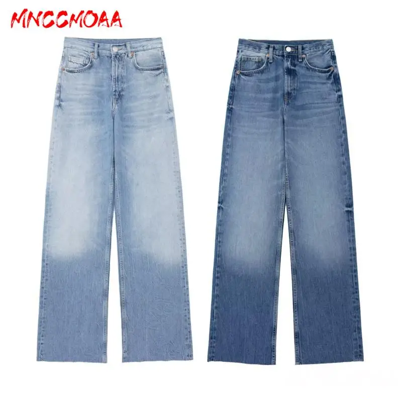 MNCCMOAA-Women's Vintage High Waist Wide Leg Jeans, Simple Denim Trousers, Female Casual Pants, 2024
MNCCMOAA-Women's Vintage High Waist Wide Leg Jeans, Simple Denim Trousers, Female Casual Pants, 2024
