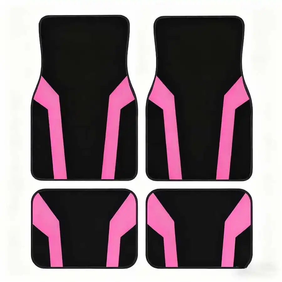 4pcs Black Pink Striped Car Floor Mats Polyester Fiber Universal Fit Sedan SUV Truck All Season
4pcs Black Pink Striped Car Floor Mats Polyester Fiber Universal Fit Sedan SUV Truck All Season