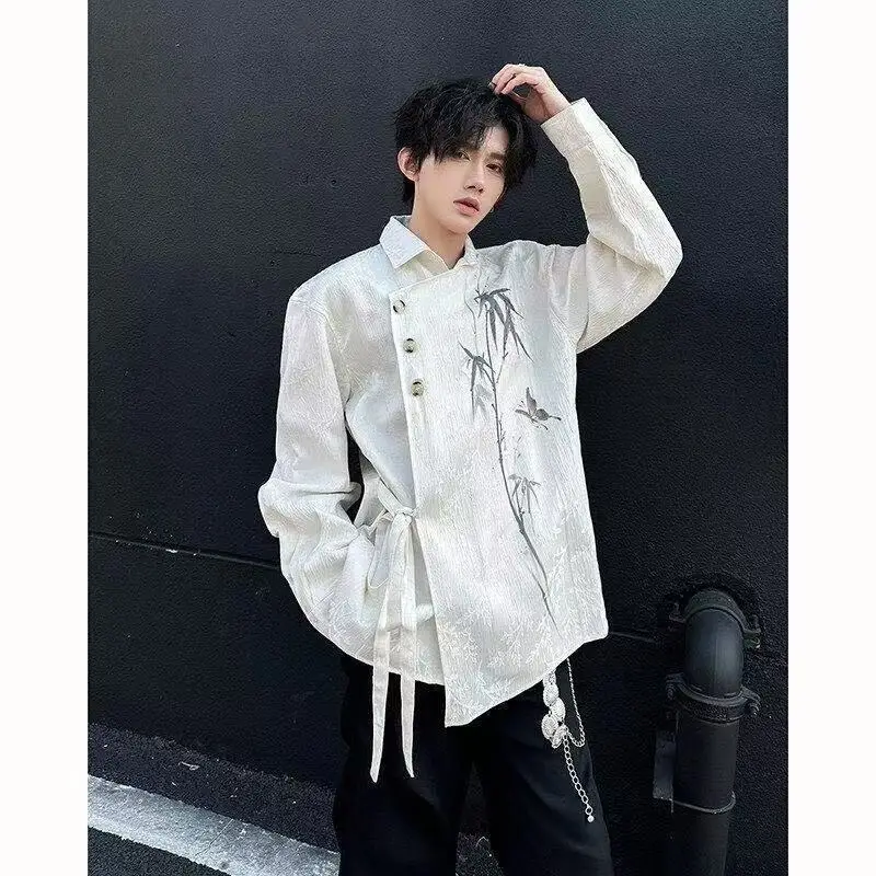 New Chinese Style Jacquard Tops Men's Traditional Bamboo Printing Long Sleeved Shirt Vintage High-end Casual Outfits Male Niche
New Chinese Style Jacquard Tops Men's Traditional Bamboo Printing Long Sleeved Shirt Vintage High-end Casual Outfits Male Niche
