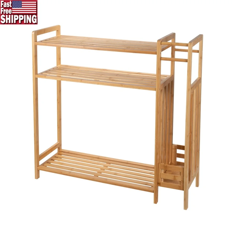 Bamboo Shoe Rack with Umbrella Stand 3 Tier Storage Organizer Sneakers Boots Entryway Indoor Use Moisture Resistant Portable
Bamboo Shoe Rack with Umbrella Stand 3 Tier Storage Organizer Sneakers Boots Entryway Indoor Use Moisture Resistant Portable