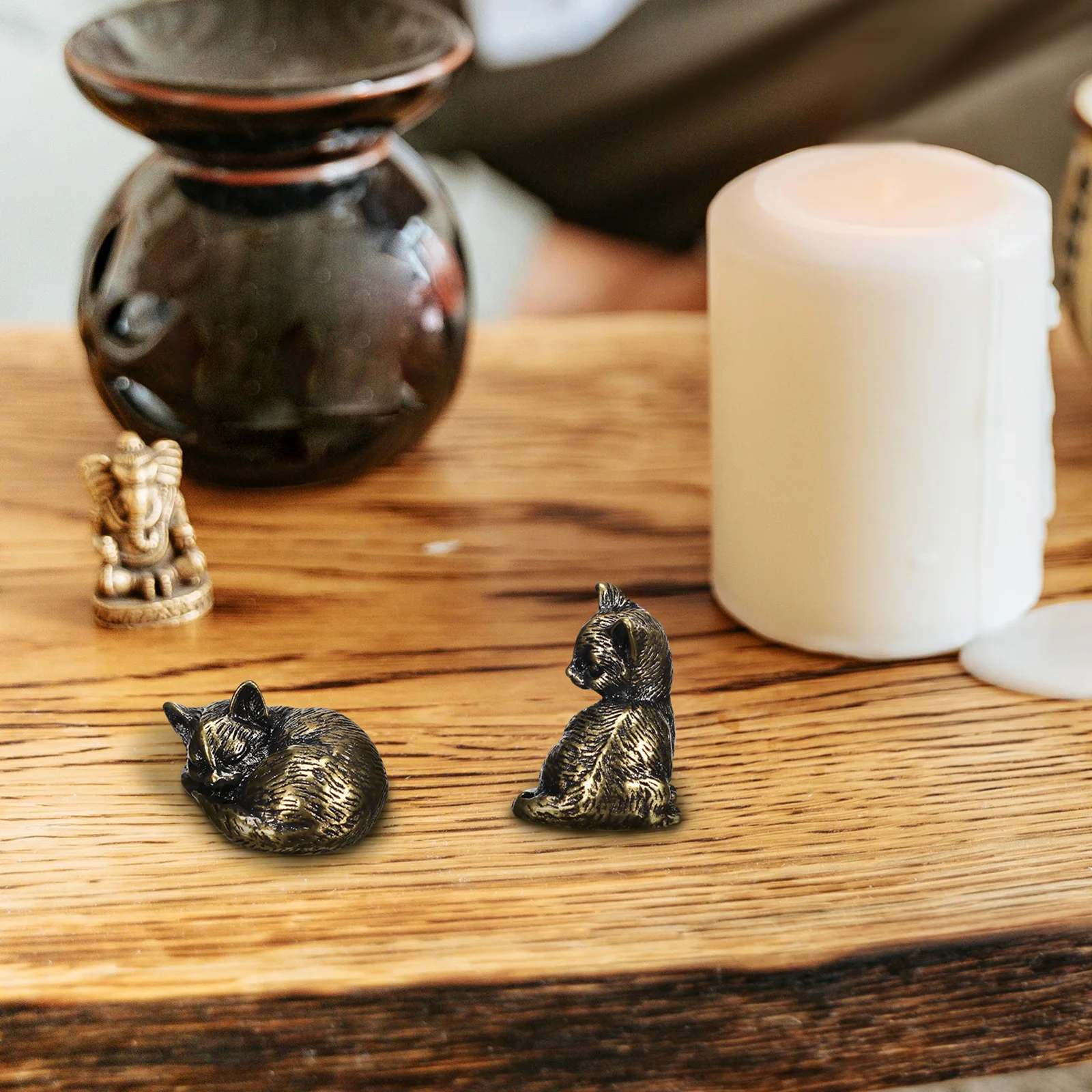 2 Pcs Decorate Brass Kitten Tiny Cats Micro Figurines Garden Dollhouse Accessories
2 Pcs Decorate Brass Kitten Tiny Cats Micro Figurines Garden Dollhouse Accessories