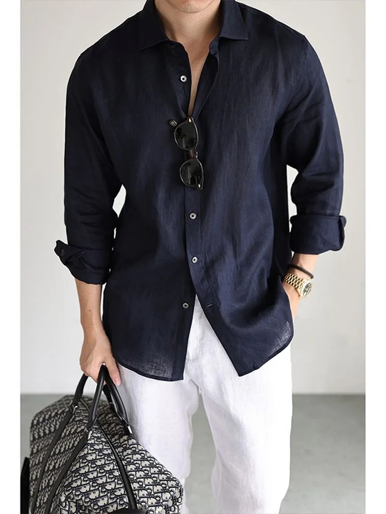 Lightweight Breathable Linen Cotton Shirt Men's Summer Mature Stable Style Sun Protection High End Feeling Loose Fit Long Sleeve
Lightweight Breathable Linen Cotton Shirt Men's Summer Mature Stable Style Sun Protection High End Feeling Loose Fit Long Sleeve