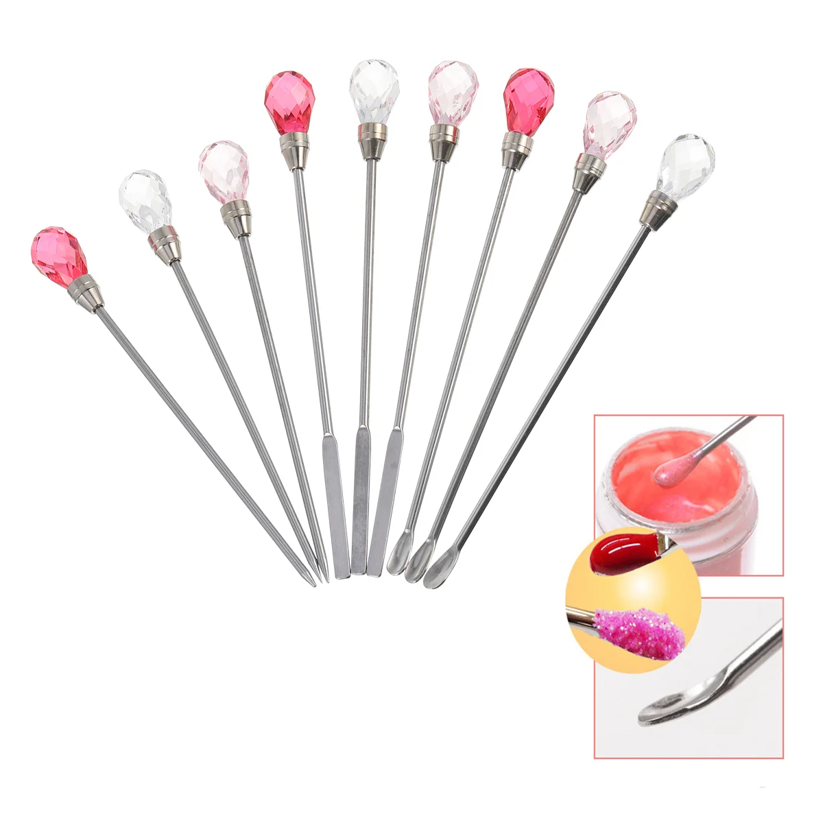 9 PCS/Set Drill Bit Nails Color Plastic Stirring Rod Scoops Tool UV Glue Metal Rhinestones for
9 PCS/Set Drill Bit Nails Color Plastic Stirring Rod Scoops Tool UV Glue Metal Rhinestones for