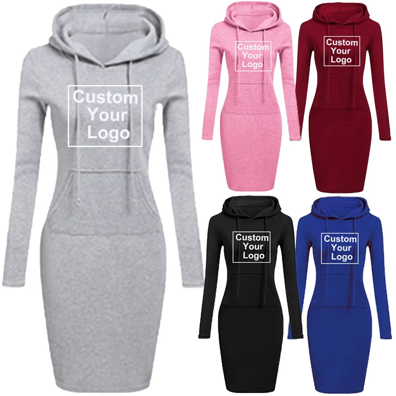 Customized logo New Autumn Solid Color Women Long Sleeve Pocket Hooded Sweatshirt Hoodies Dress Long Sleeve Dress Top
Customized logo New Autumn Solid Color Women Long Sleeve Pocket Hooded Sweatshirt Hoodies Dress Long Sleeve Dress Top