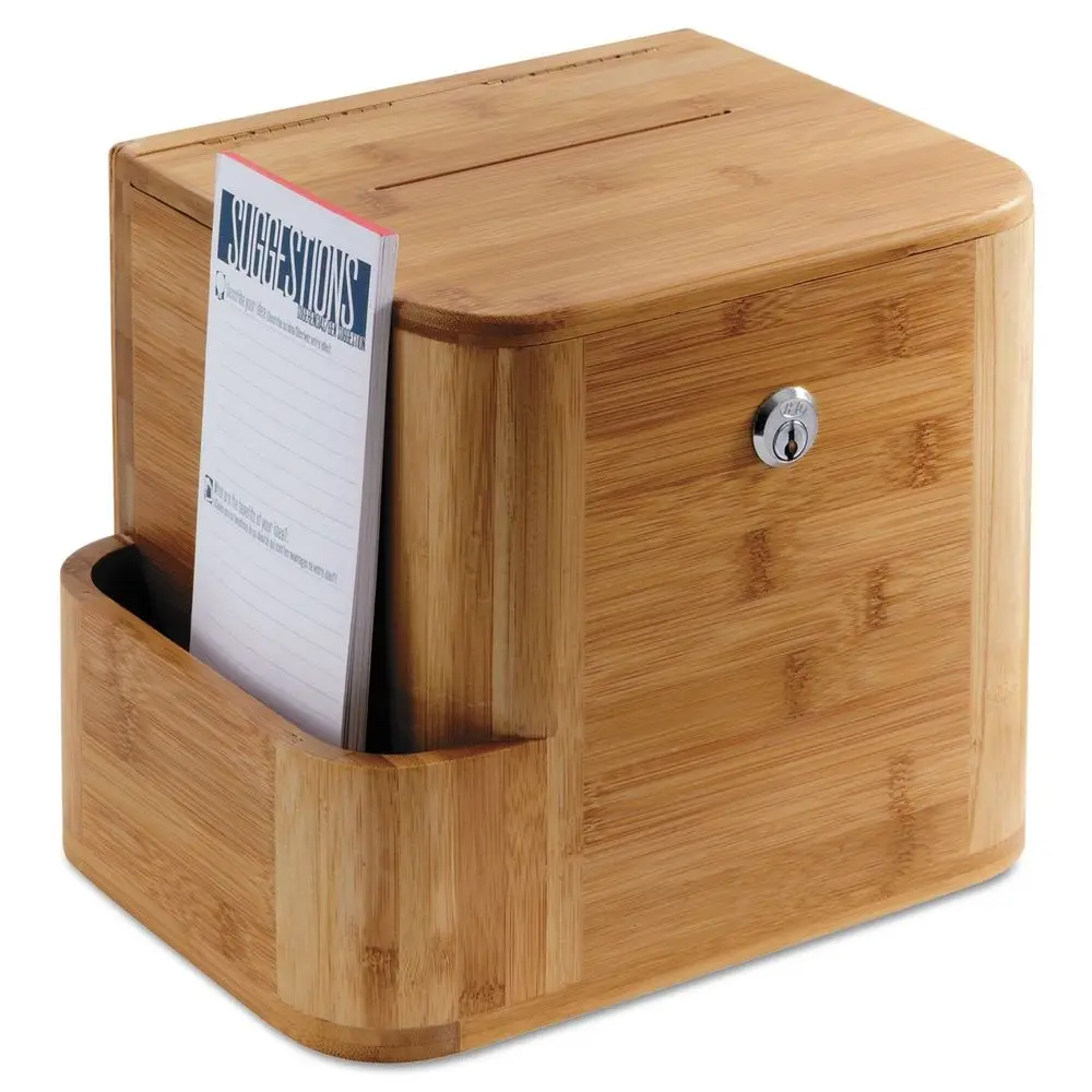 4237NA Wood Suggestion, Charity, Voting Box, Lock and Card Storage Pocket, Freestanding or Wall Mounted, Includes Suggestion Ca
4237NA Wood Suggestion, Charity, Voting Box, Lock and Card Storage Pocket, Freestanding or Wall Mounted, Includes Suggestion Ca
